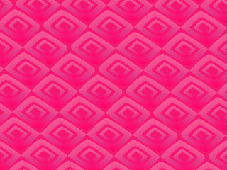Pink background with romantic concept. Valentine's day celebration. Vector illustration. Flat pink heart with frame on geometric background. Love greeting card sale banner.