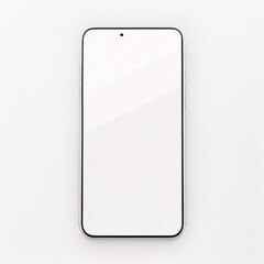 Smartphone-Modell mit leerem weißen Bildschirm, detailliertes Mobiltelefon-Modell, weißes Modell-Smartphone-Vorderansicht, Modell-3D-Mobiltelefon, ui, ux – Lagervektor