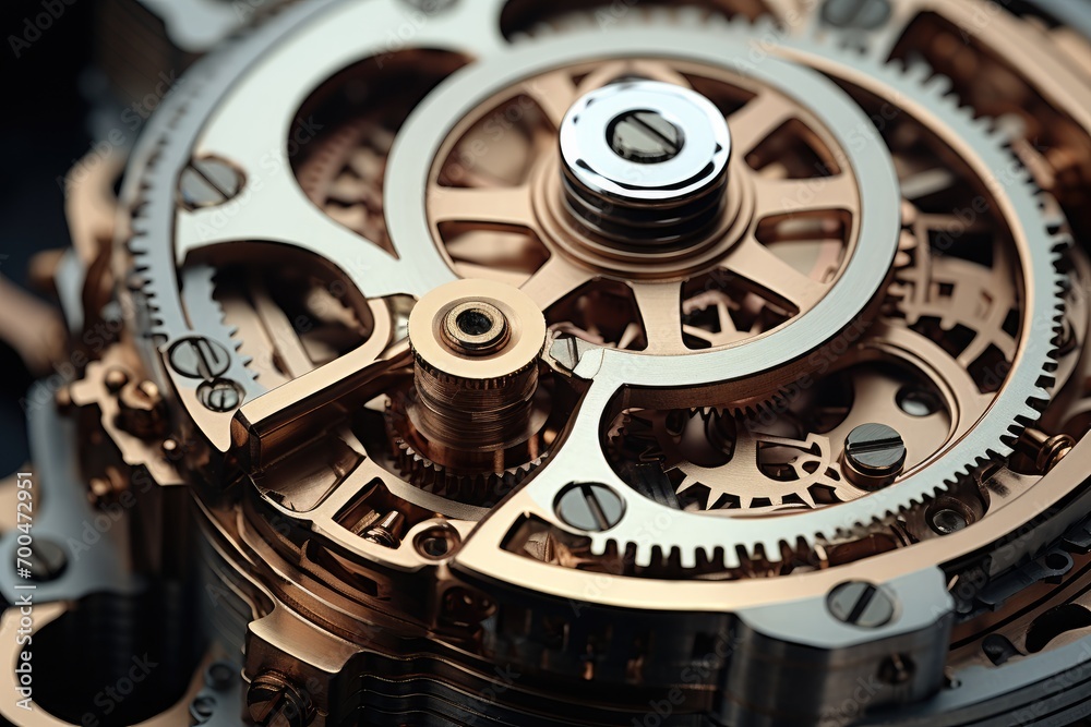 Aufkleber A peculiar contraption with intricate gears and levers. Generative AI.