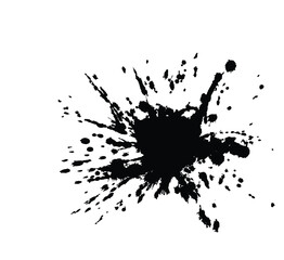 Black grunge brush stroke drawn background border