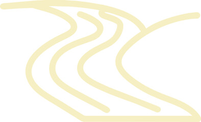 small stream flowing, icon outline