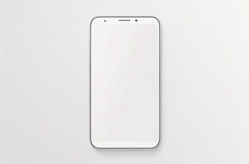 Smartphone-Modell mit leerem weißen Bildschirm, detailliertes Mobiltelefon-Modell, weißes Modell-Smartphone-Vorderansicht, Modell-3D-Mobiltelefon, ui, ux – Lagervektor