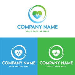 Heart and heart beat logo, heart logo, heart beat logo