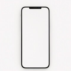 Smartphone-Modell mit leerem wei&szlig;en Bildschirm, detailliertes Mobiltelefon-Modell, wei&szlig;es Modell-Smartphone-Vorderansicht, Modell-3D-Mobiltelefon, ui, ux &ndash; Lagervektor