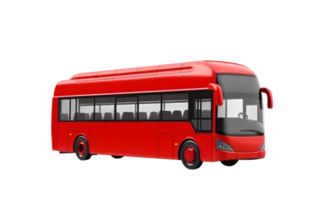 Poster Urban Transport Red Double Decker isolated on transparent background © SIBGHA
