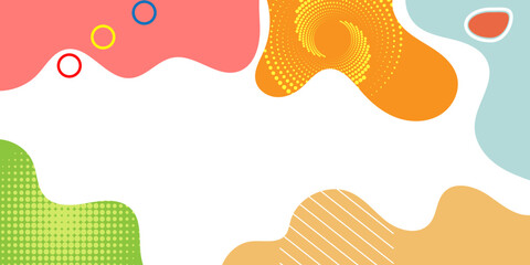 Abstract pop art background with wave pattern and twisting dot. Vector pattern. Color wave template and presentation design