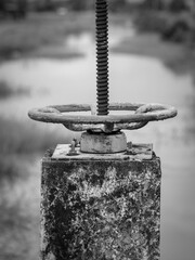 old water gate at country side