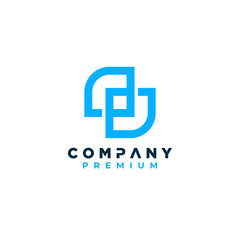 Obraz premium infinity square logo design vector