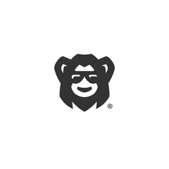 ape gorilla monkey logo design vector