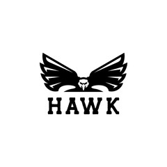 hawk mascot logo design vector