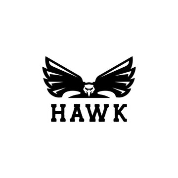 hawk mascot logo design vector