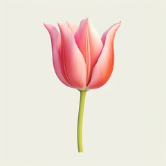 a pink and white tulip