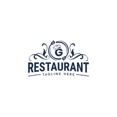 Luxury restaurant logo Letter G