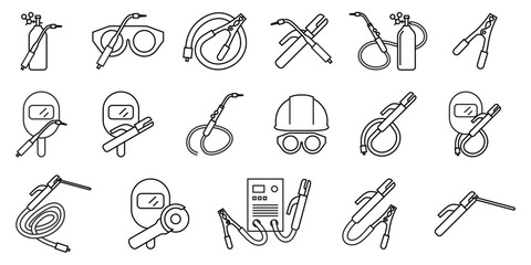 welding tool icon collection.vector icon templates editable and resizable