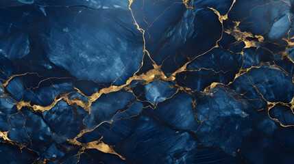 Blue and gold marble texture background pattern, Design element for book covers, presentations 