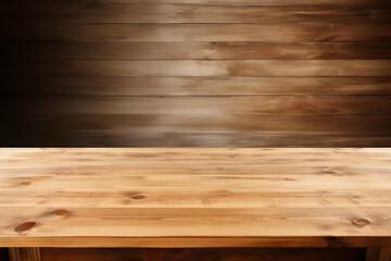 Brown empty wooden board table background image