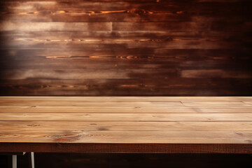 Brown empty wooden board table background image