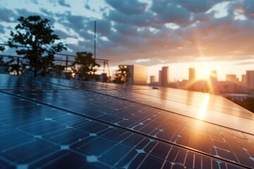 Obraz premium Solarzellen, Solarzellenfeld