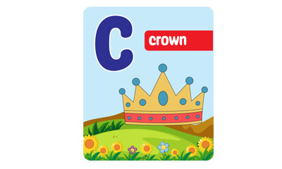 Alphabet cards for kids. Educational preschool learning ABC card with animal and letter cartoon vector illustration set. Flashcards with cute characters and english words placed in alphabetical order.