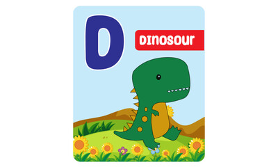 Alphabet cards for kids. Educational preschool learning ABC card with animal and letter cartoon vector illustration set. Flashcards with cute characters and english words placed in alphabetical order.