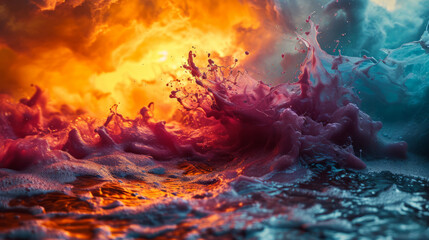 Colorful abstract background. Water wallpaper.