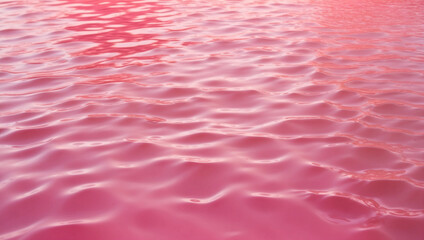 water surface, pink water waves, pink water waves splashing pink water waves sunlight background.