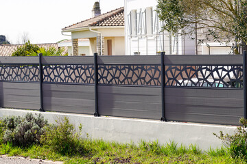 fence wall street grey modern barrier of suburb house design protection view home garden