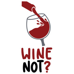 Simple hand drawing design wine not