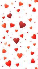 seamless pattern of pink hearts Valentine's Day