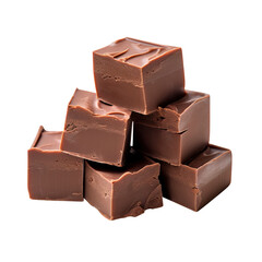 Stack of chocolate pieces isolated on transparent background Remove png, Clipping Path, pen tool