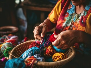colombia people makeTraditional wayuu bag craft creativity and handmade concept