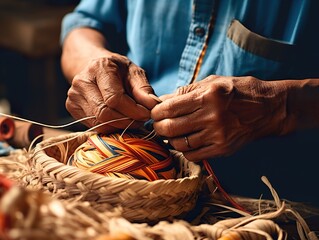 colombia people makeTraditional wayuu bag craft creativity and handmade concept