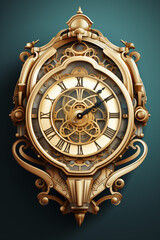 A stylized clock, Generative Ai