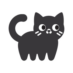 black cat silhouette vector for easily used for T-shirt design, cat silhouette, black cat, black cat silhouette.