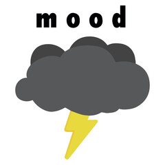 Bad mood like cloudy sky vector
