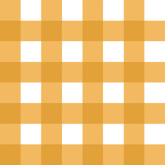 Gingham check plaid seamless pattern in yellow and white 