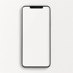 Smartphone-Modell mit leerem weißen Bildschirm, detailliertes Mobiltelefon-Modell, weißes Modell-Smartphone-Vorderansicht, Modell-3D-Mobiltelefon, ui, ux – Lagervektor