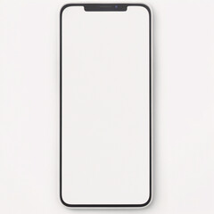 Smartphone-Modell mit leerem wei&szlig;en Bildschirm, detailliertes Mobiltelefon-Modell, wei&szlig;es Modell-Smartphone-Vorderansicht, Modell-3D-Mobiltelefon, ui, ux &ndash; Lagervektor