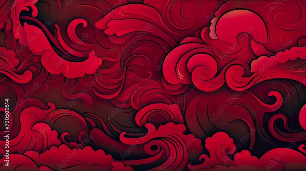 Wall mural chinese traditional background design with abstract pattern in red background chinese red textured p