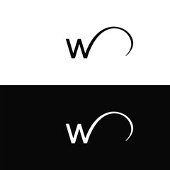 W letter logo, Letter W logo, W letter icon Design with black background. Luxury W letter  - obrazy, fototapety, plakaty