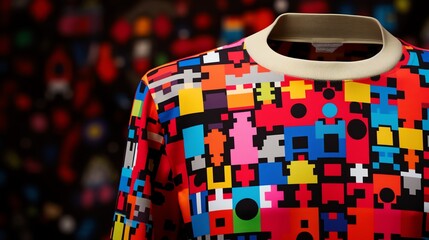 a colorful shirt with a pattern on it