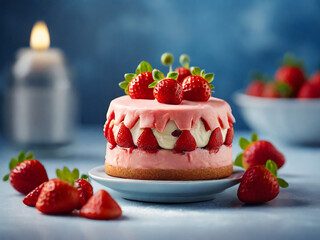chocolate cake with strawberry