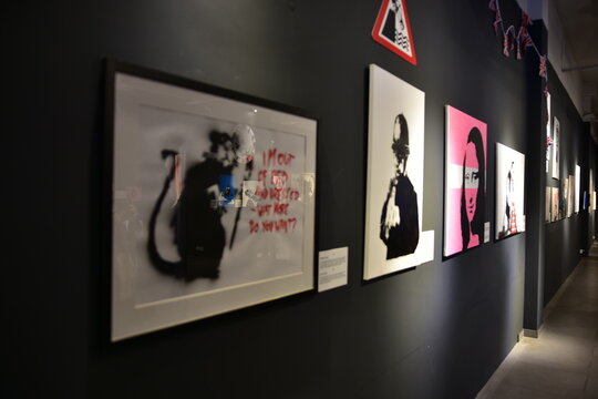 Banksy, exhibition of works by an anonymous street artist, Poland, Europe, 