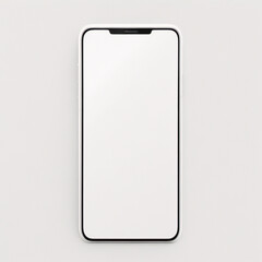 Smartphone mit leerem weißen Bildschirm für den Infografik-Global-Business-Marketing-Plan, Modellmodell isoliert Hintergrund der digitalen Investitionswirtschaft der KI. HD