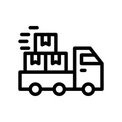 logistics line icon