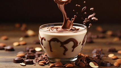 Chocolate Milk Swirls Embracing a Symphony of Almonds