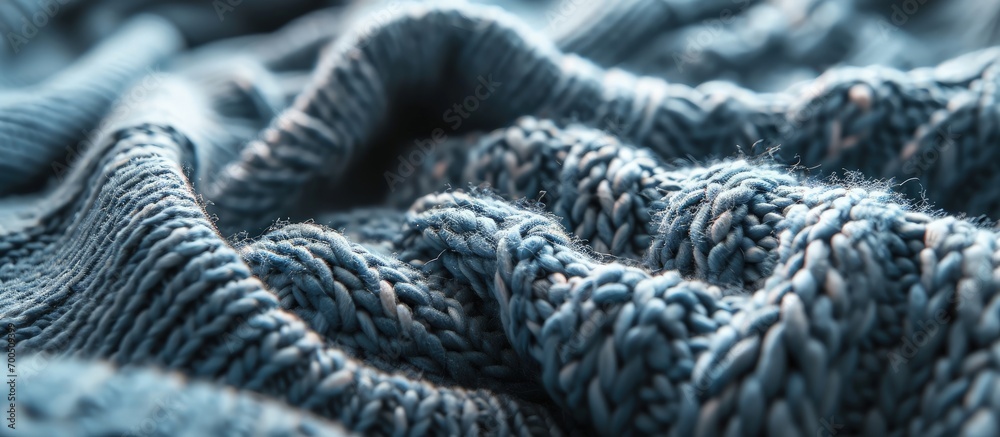 Aufkleber background with a cozy knitted sweater space for text minimalism knitted texture order comfort macro