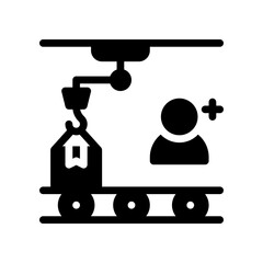 worker glyph icon