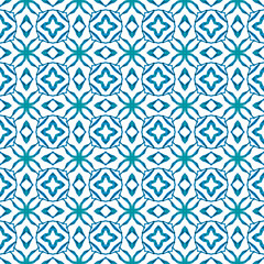 Trendy organic green border. Blue wonderful boho