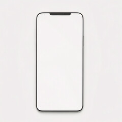 Smartphone mit leerem wei&szlig;en Bildschirm f&uuml;r den Infografik-Global-Business-Marketing-Plan, Modellmodell isoliert Hintergrund der digitalen Investitionswirtschaft der KI. HD